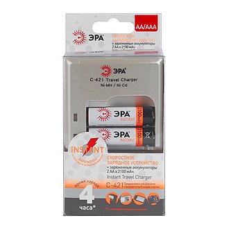  C-421 Travel Charger + 2 x2100mAh Instant (20/40)